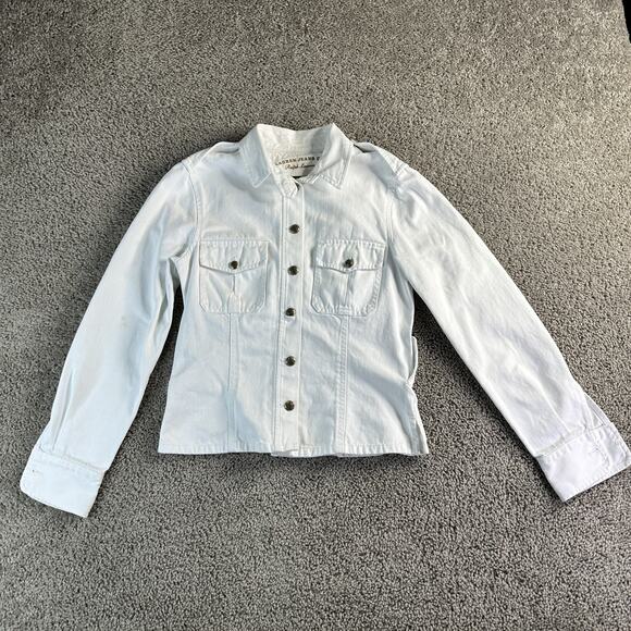 Lauren Jeans Co Ralph Lauren Jacket Womens Medium Denim Utility Button Up READ - Picture 2 of 16